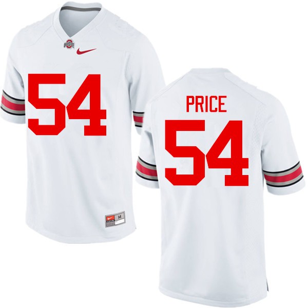 Ohio State Buckeyes #54 Billy Price Men Embroidery Jersey White
